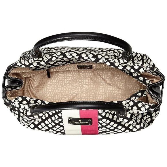 NWOT Kate Spade Women's Classic Stevie Tote Bag, Black/Cream - Picture 5 of 6